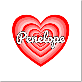 I Love Penelope Heart Penelope Name Funny Penelope Posters and Art